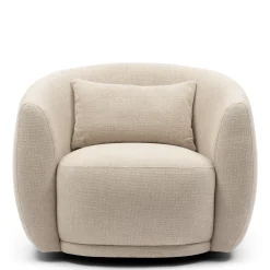 Rivièra Maison Fauteuil Leonardo Draaibaar Chenille Naturel