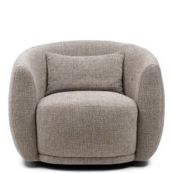 Rivièra Maison Fauteuil Leonardo Draaibaar Chenille Taupe