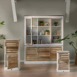 Rivièra Maison Ladekast Pacifica Naturel/Wit Small