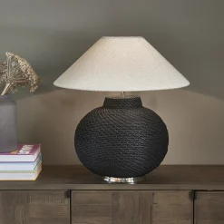 Rivièra Maison Lampenkap Bouclé Kegel Wit