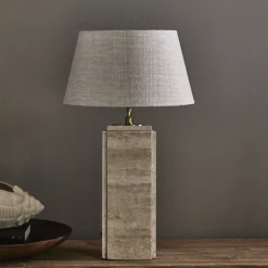 Rivièra Maison Lampenkap Taper Linnen Beige 38x21cm