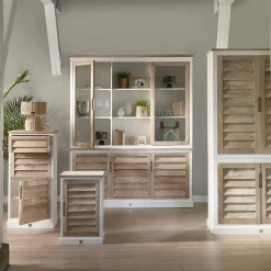 Rivièra Maison Nachtkastje Pacifica Naturel/Wit Rechts