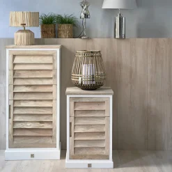 Rivièra Maison Nachtkastje Pacifica Naturel/Wit Rechts