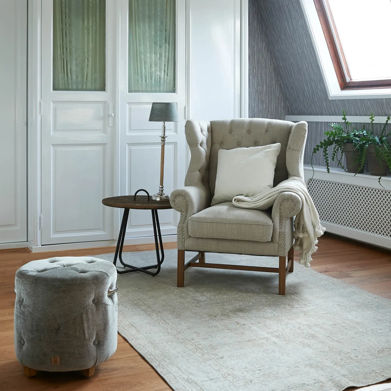 Rivièra Maison Oorfauteuil Franklin Park Linnen Naturel