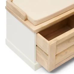 Rivièra Maison Opbergbank Pacifica Naturel/Wit 110cm