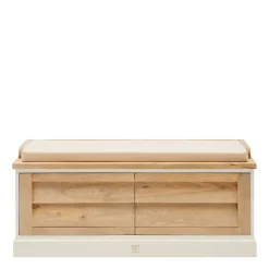 Rivièra Maison Opbergbank Pacifica Naturel/Wit 110cm