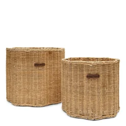 Rivièra Maison Opbergmanden Blossom Rotan Naturel Set van 2