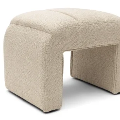 Rivièra Maison Poef Brera Bouclé Naturel Grijs