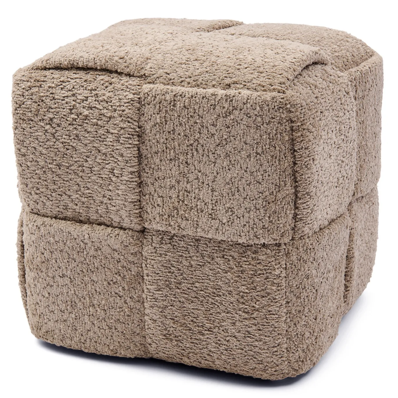 Rivièra Maison Poef Qbic 40x45cm Soft Walnoot