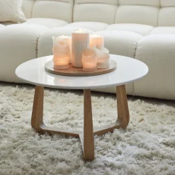 Rivièra Maison Salontafel Casone Marmer Wit Ø70cm