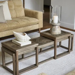 Rivièra Maison Salontafel Harbour Island Eikenhout Set van 3