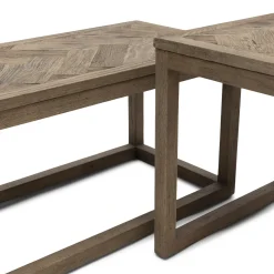 Rivièra Maison Salontafel Harbour Island Eikenhout Set van 3