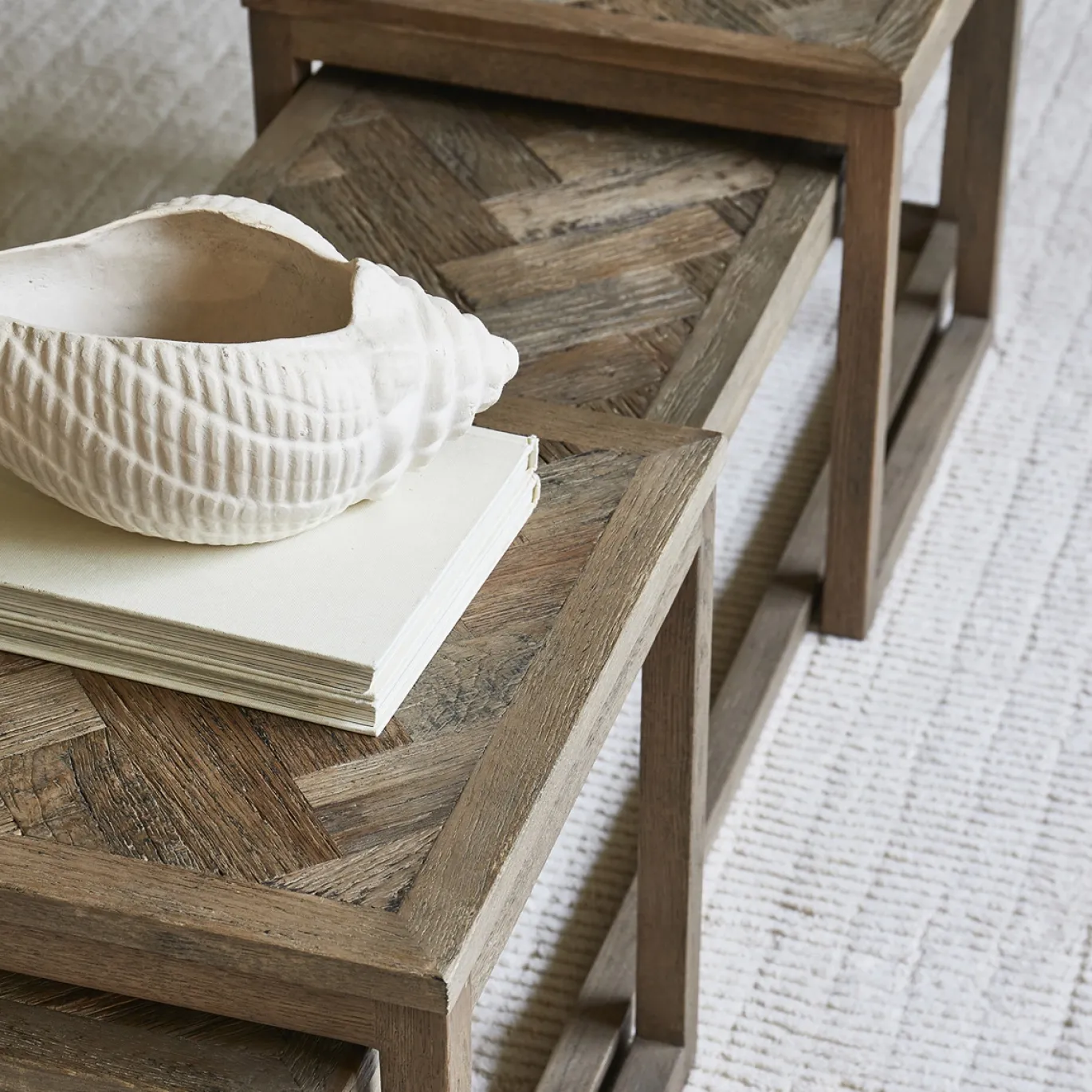 Rivièra Maison Salontafel Harbour Island Eikenhout Set van 3