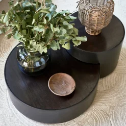 Rivièra Maison Salontafel Hollywood Hills Zwart Set van 2