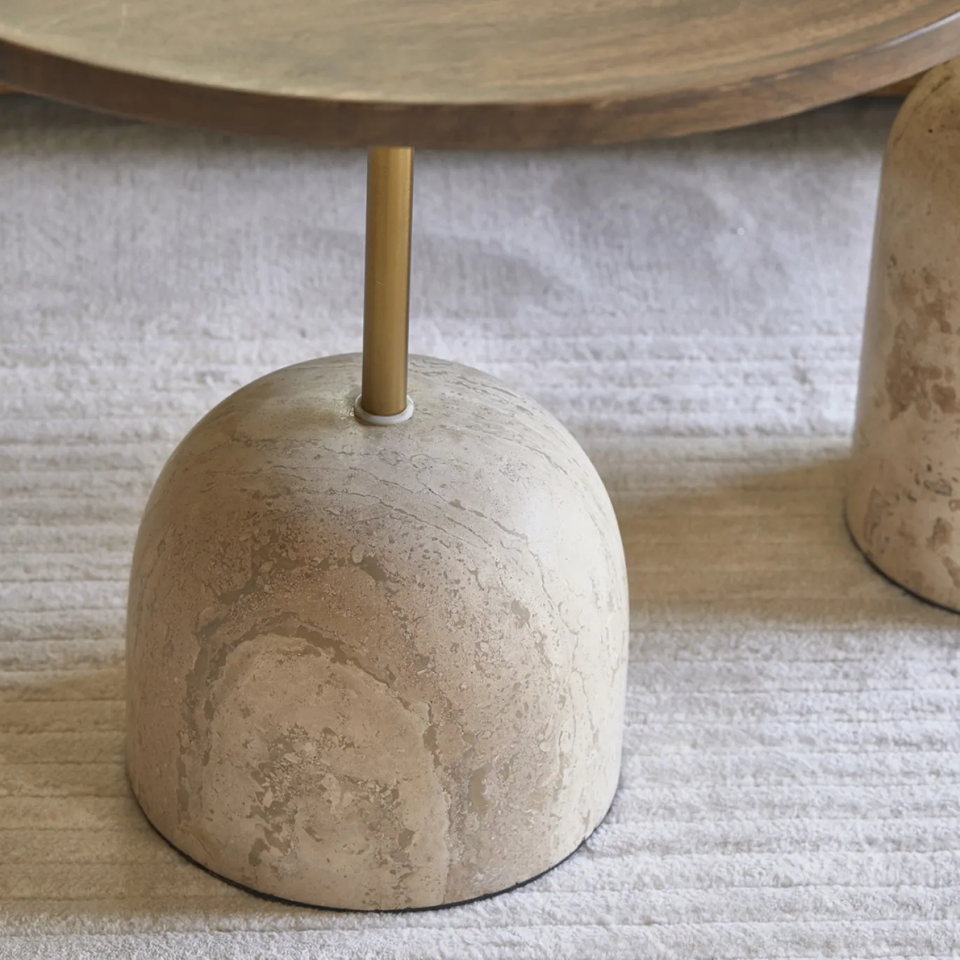 Rivièra Maison Salontafel Malibu Bruin Ø55cm