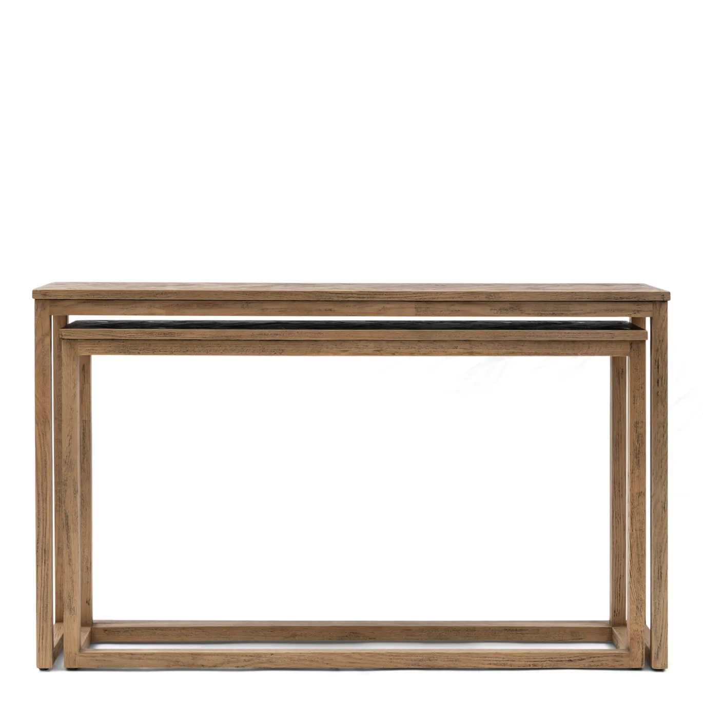 Rivièra Maison Sidetable Harbour Island Eikenhout Set van 2
