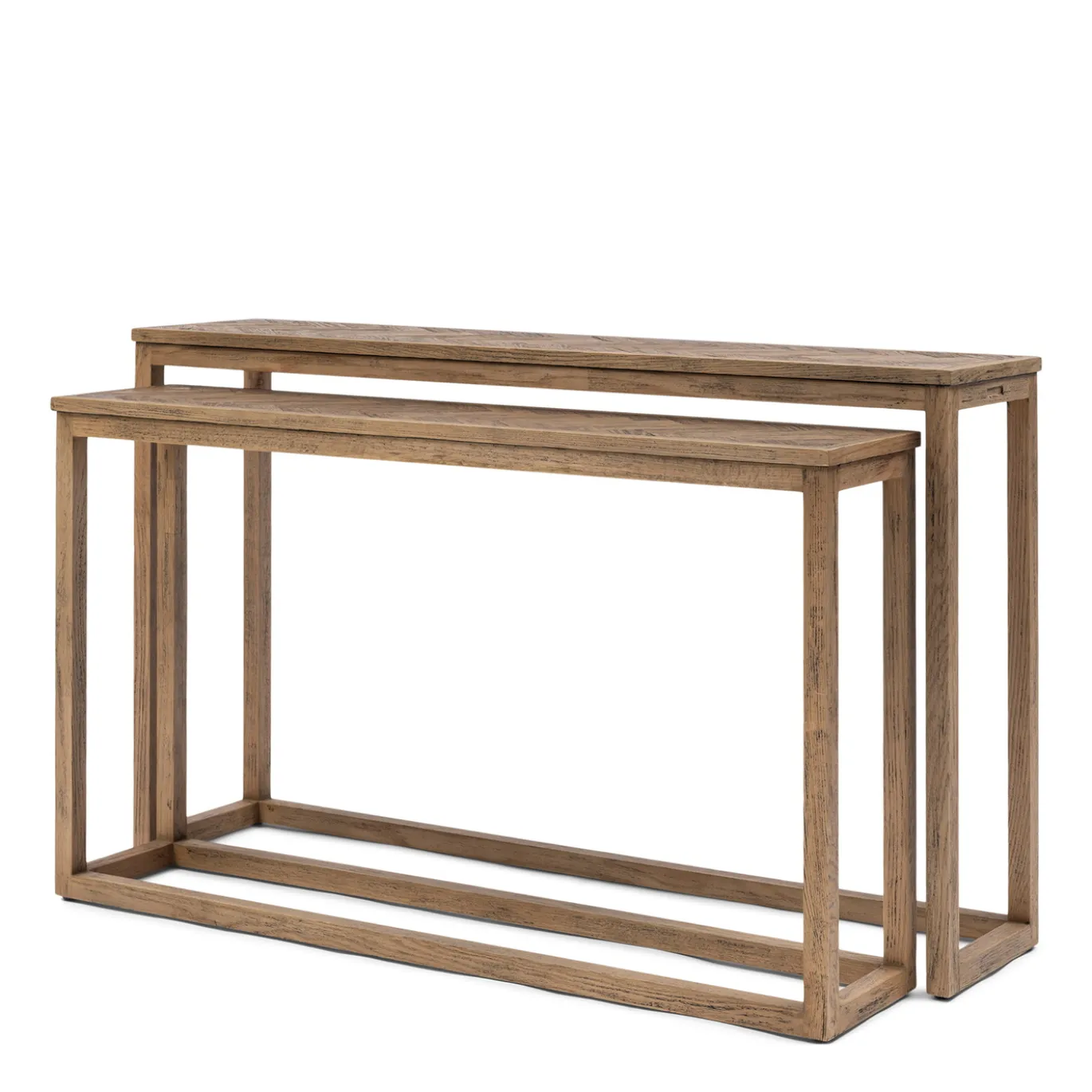 Rivièra Maison Sidetable Harbour Island Eikenhout Set van 2