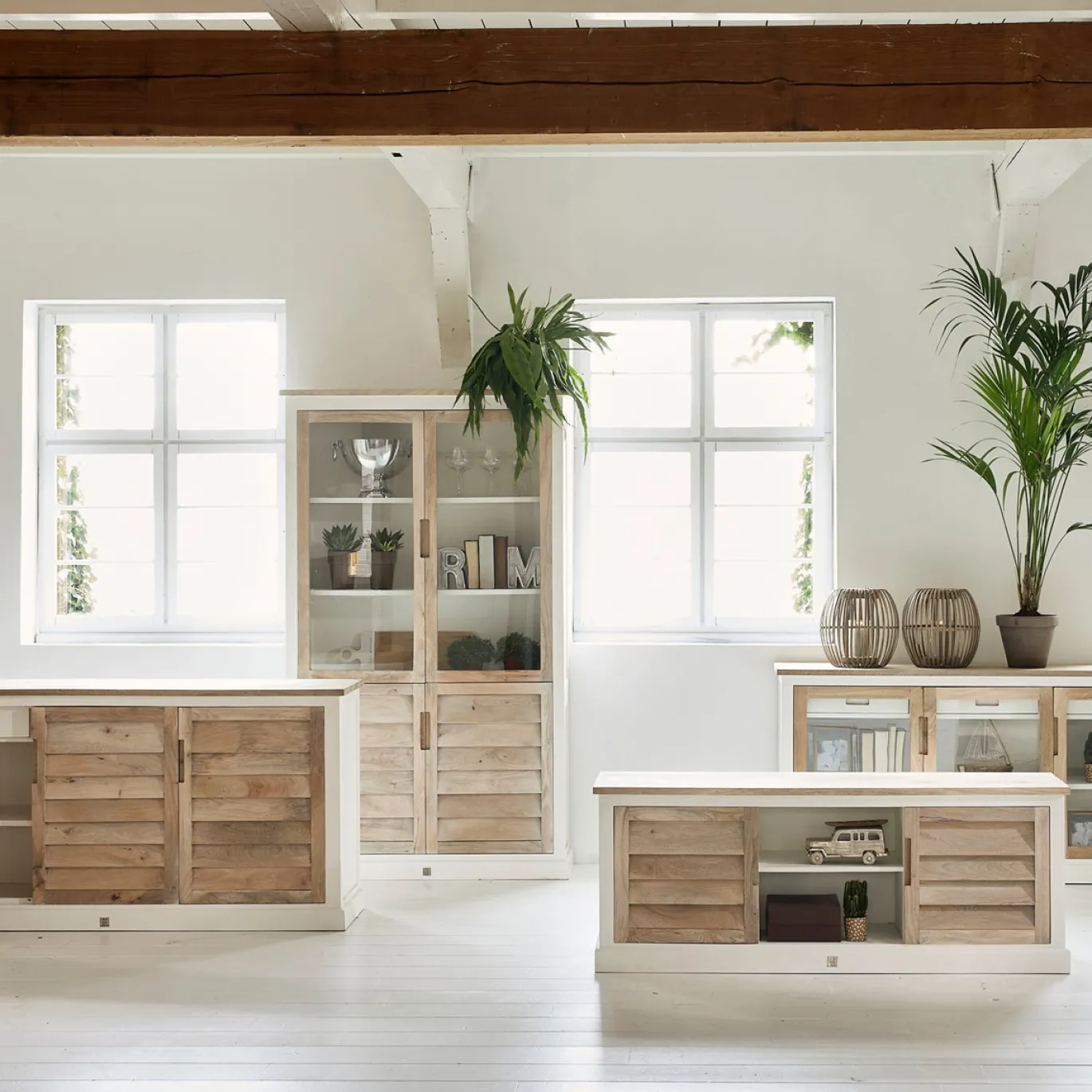 Rivièra Maison Tv-Meubel Pacifica Naturel/Wit 160cm