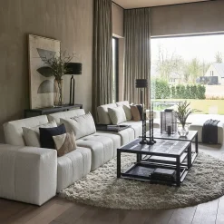 Rivièra Maison Vloerkleed Cecil Rond Crème Ø240cm
