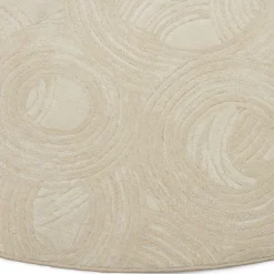 Rivièra Maison Vloerkleed Delfina Rond Crème Ø200cm