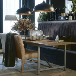 Rivièra Maison Wandbank Matera 100cm Fluweel Grijs Groen