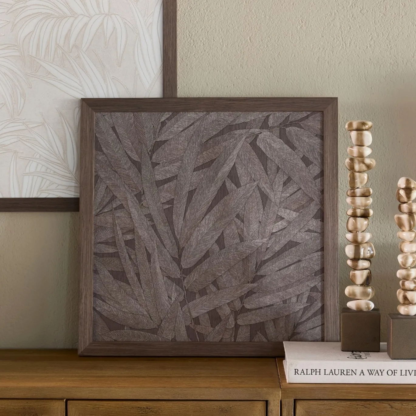 Rivièra Maison Wanddecoratie Structured Leaves 50x50cm