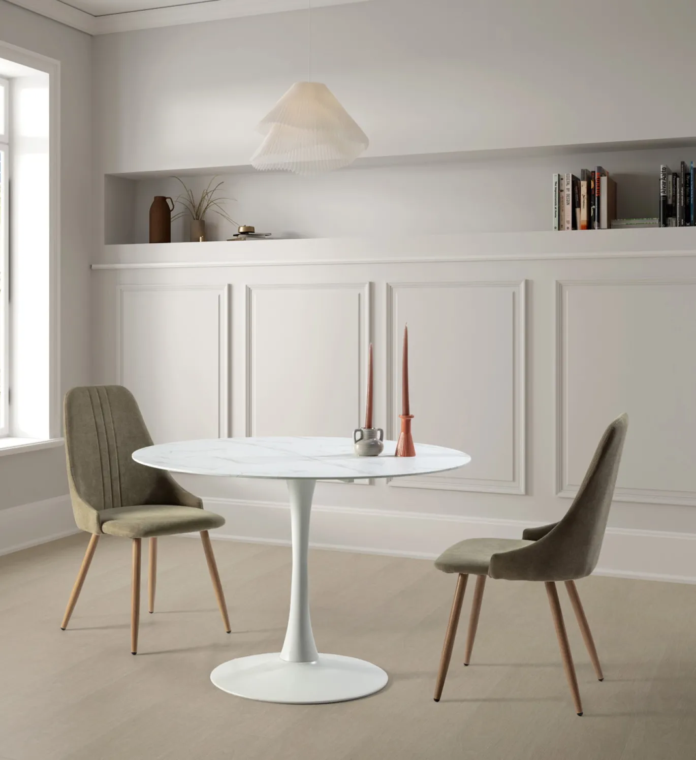 Ronde Tafel Ada 110cm Wit - Giga Meubel