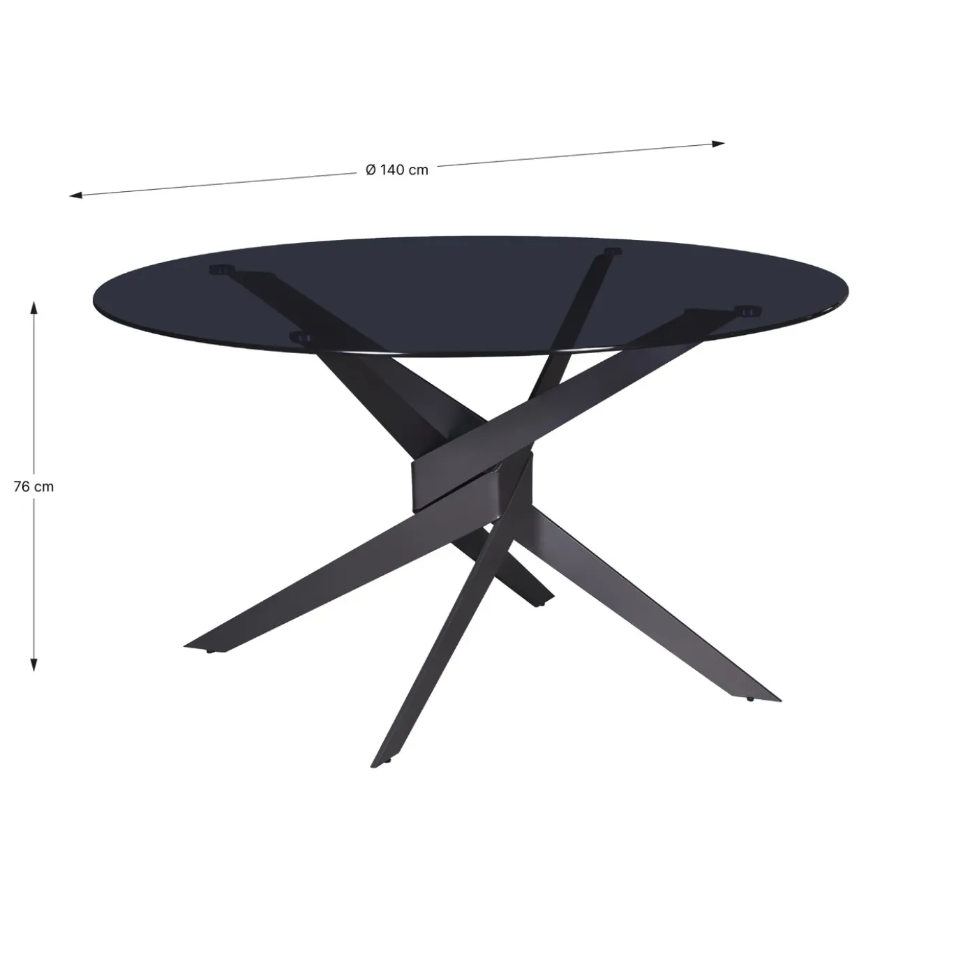 Ronde Tafel 140cm Grijs - Giga Meubel