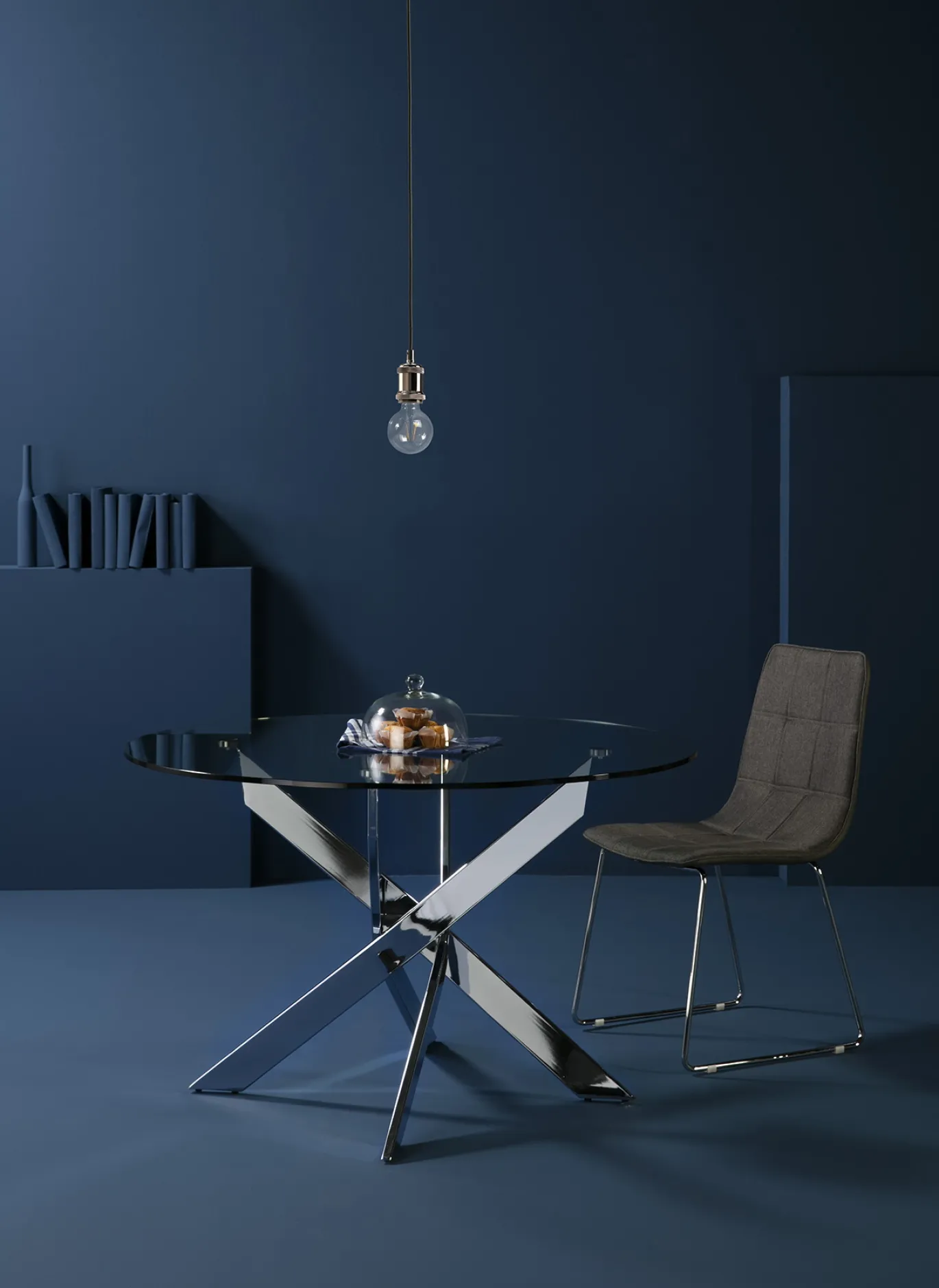 Ronde Tafel Ruth 120cm Chrome - Giga Meubel
