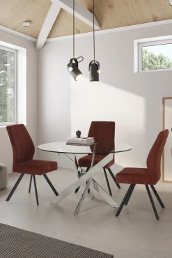 Ronde Tafel Ruth 120cm Chrome - Giga Meubel