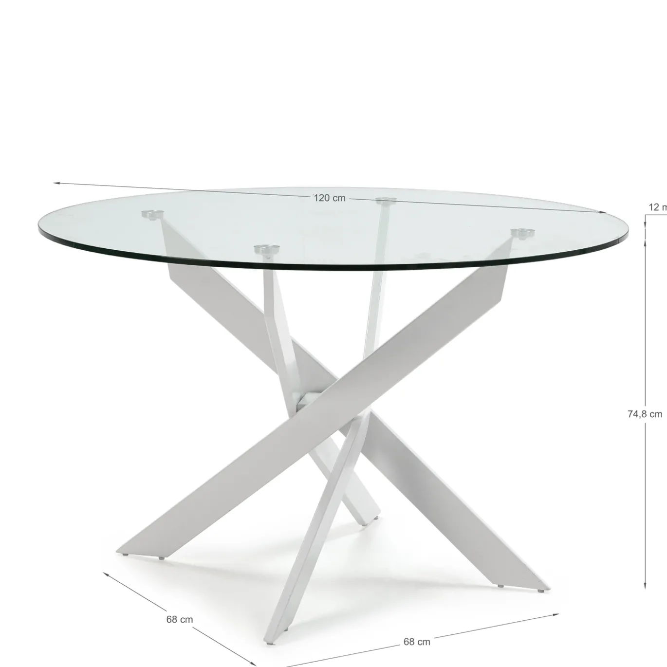 Ronde Tafel Ruth 120cm Wit - Giga Meubel