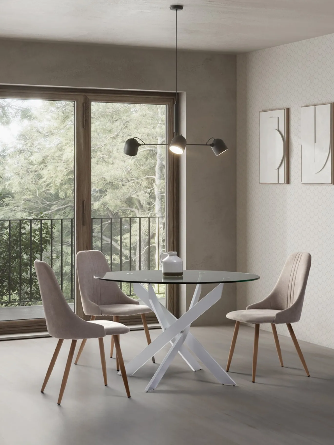 Ronde Tafel Ruth 120cm Wit - Giga Meubel