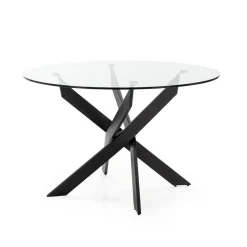 Ronde Tafel Ruth 120cm Zwart - Giga Meubel