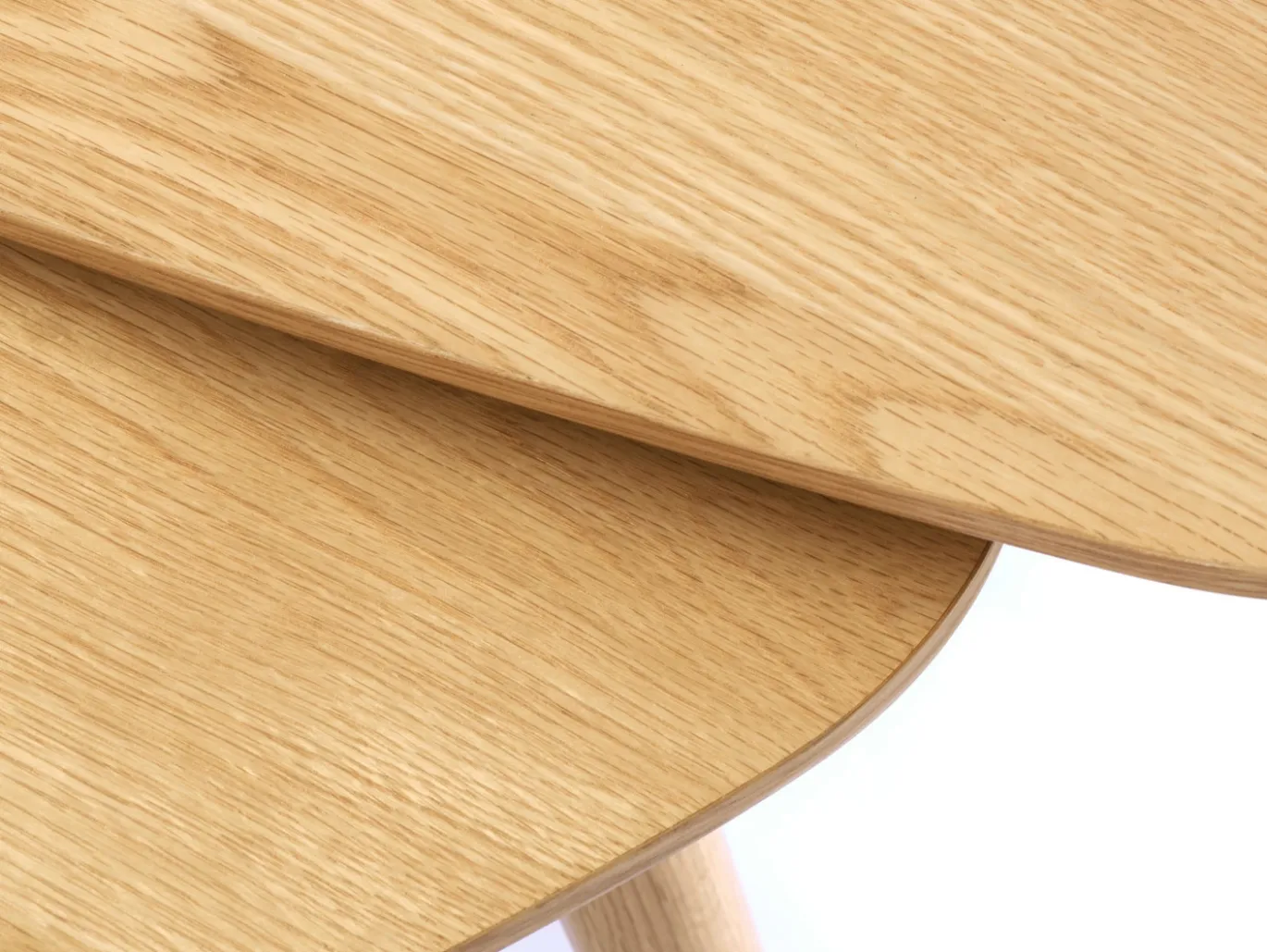 Salontafel Adda Driehoekig Naturel Eiken Set van 2 - Giga Living