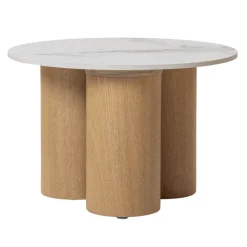 Salontafel Alita Naturel Marmer Rond Set van 2 - Giga Meubel