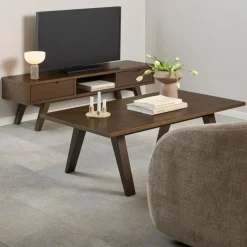 Salontafel Annie Eikenfineer Smoke 130cm - Giga Living