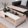 Salontafel Archie Glas Wit 110cm - Giga Living