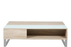 Salontafel Archie Glas Wit 110cm - Giga Living