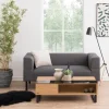 Salontafel Archie Glas Zwart 110cm - Giga Living
