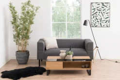 Salontafel Archie Glas Zwart 110cm - Giga Living