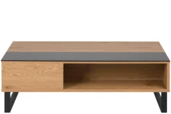 Salontafel Archie Glas Zwart 110cm - Giga Living