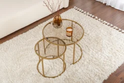 Salontafel Aurum Ø60/Ø42cm Goud/Brons Set van 2