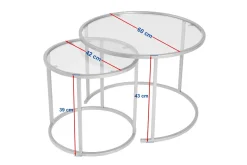 Salontafel Aurum Ø60/Ø42cm Goud/Brons Set van 2