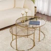 Salontafel Aurum Ø80/Ø60cm Goud/Brons Set van 2
