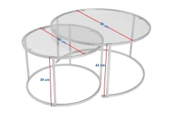 Salontafel Aurum Ø80/Ø60cm Goud/Brons Set van 2