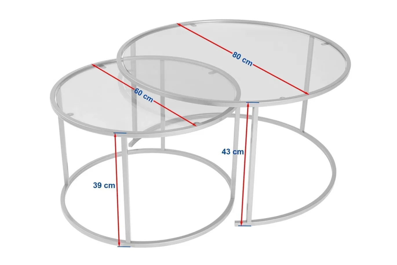 Salontafel Aurum Ø80/Ø60cm Goud/Brons Set van 2
