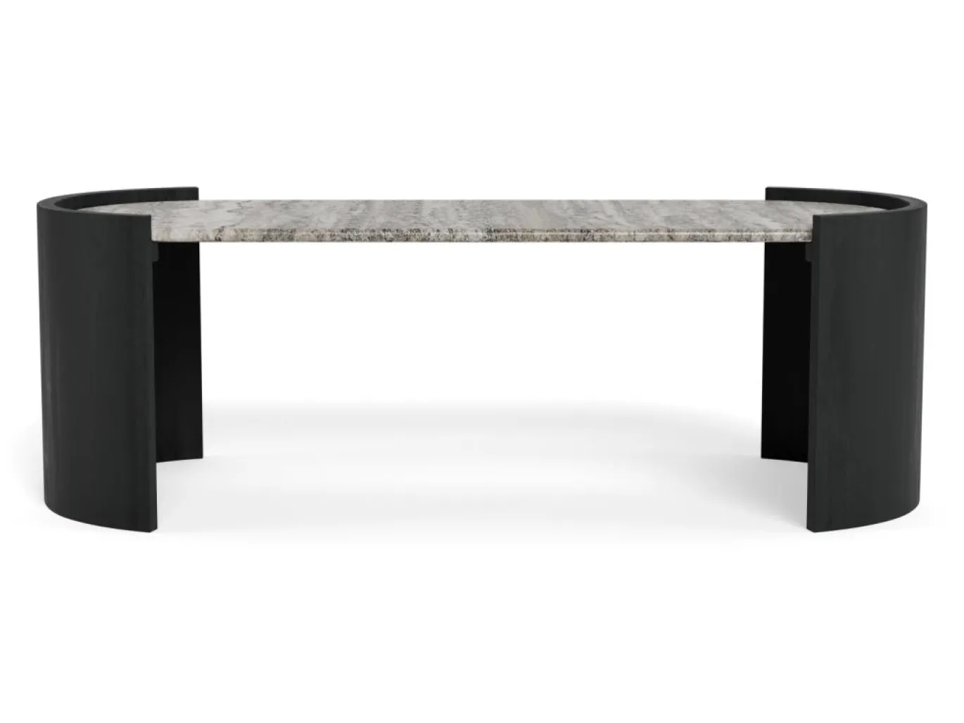 Salontafel Avery Marmer Grijs Zwart 125cm - Giga Living