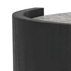Salontafel Avery Marmer Grijs Zwart Ø95cm - Giga Living