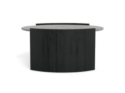 Salontafel Avery Marmer Grijs Zwart Ø95cm - Giga Living