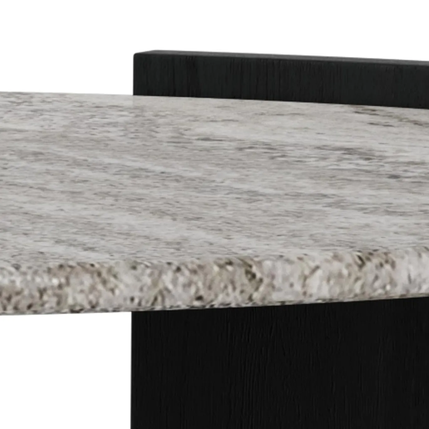 Salontafel Avery Marmer Grijs Zwart Ø95cm - Giga Living